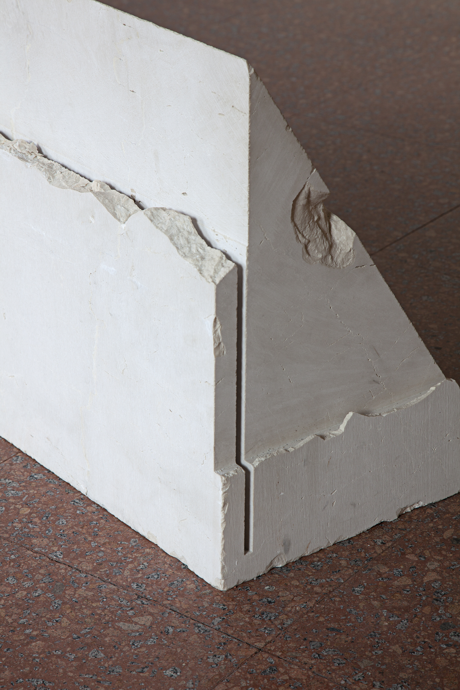 Carrara Marble and Botticino with Partial Cuts